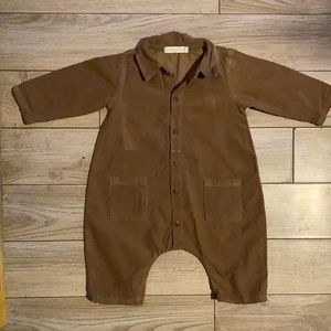 Monbebe One Piece Corduroy Button Up Bodysuit